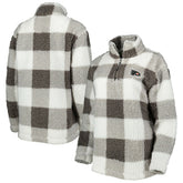Philadelphia Flyers G-III 4Her by Carl Banks Women's Logo Plaid Sherpa Quarter-Zip Jacket - NHL Jackets