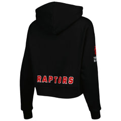 Black Toronto Raptors Pro Standard Women's Classic Fleece Cropped Pullover Hoodie | NBA