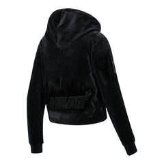 Miami Heat Pro Standard Women's Triple Black Velour Full-Zip Hoodie cheap | NBA