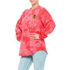 Chicago Blackhawks Fanatics Women's Crystal-Dye Long Sleeve T-Shirt - NHL T-shirts