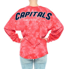 Washington Capitals Fanatics Women's Crystal-Dye Long Sleeve T-Shirt - NHL T-shirts