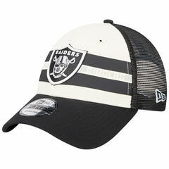 Las Vegas Raiders Team Stripe Trucker 9FORTY Snapback Hat | NFL Hot