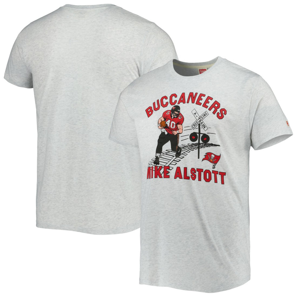 Tampa Bay Buccaneers Mike Alstott Homage Unisex Caricature Retired Player Tri-Blend T-Shirt | NFL Discount