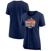 Denver Broncos Women's Hometown First Down Tri-Blend T-Shirt | NFL New