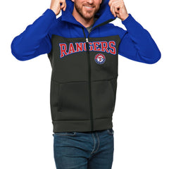 Texas Rangers Antigua Wordmark Protect Full-Zip Hoodie - MLB Hoodies