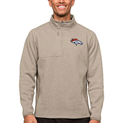 Denver Broncos Antigua Course Quarter-Zip Pullover Top | NFL New