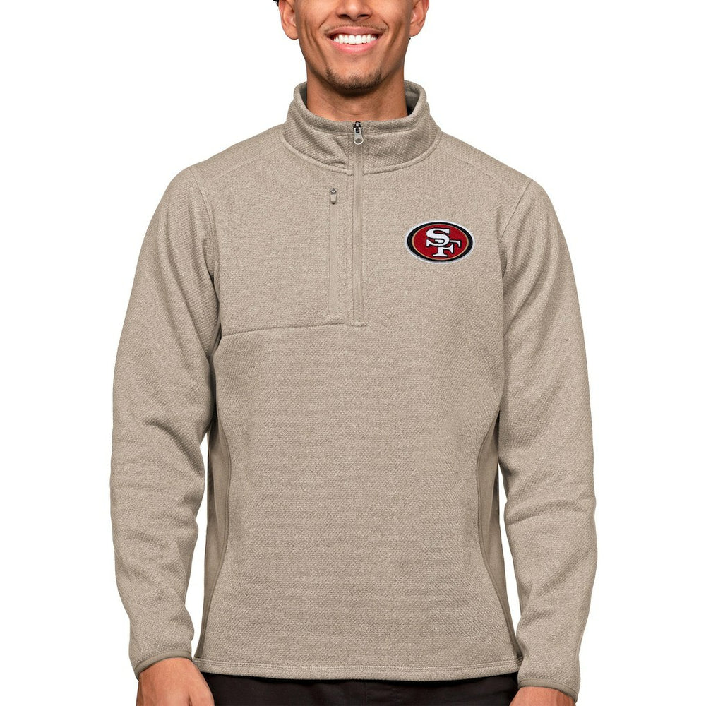 San Francisco 49ers Antigua Course Quarter-Zip Pullover Top | NFL Sale