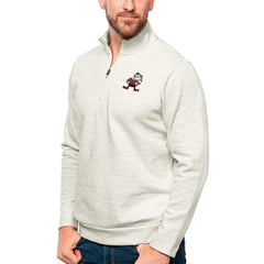 Cleveland Browns Antigua Gambit Quarter-Zip Pullover Top | NFL New
