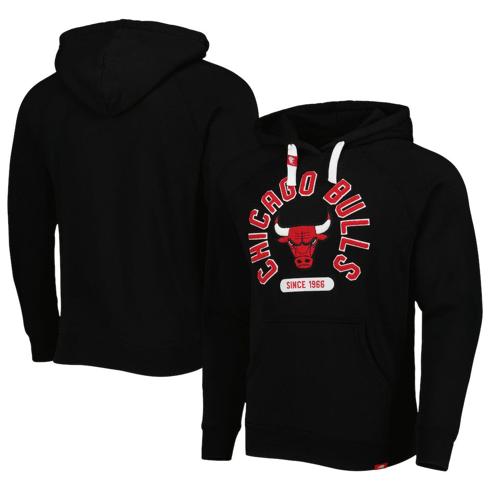 Black Chicago Bulls Sportiqe Unisex Athos Olson Tri-Blend Pullover Hoodie | NBA