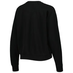 Black Chicago Bulls Sportiqe Women's Ashlyn Brava Raglan Pullover Sweatshirt | NBA