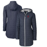 Philadelphia Phillies Cutter & Buck Women's Rainier Primaloft Eco Full-Zip Hoodie Long Coat - MLB Hoodies