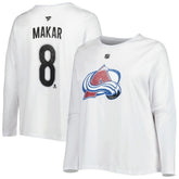 Colorado Avalanche Profile Women's Plus Size Distressed Printed Name & Number Long Sleeve T-Shirt - NHL T-shirts