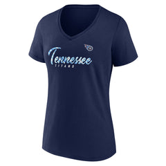 Tennessee Titans Women's Shine Time V-Neck T-Shirt | NFL Hot