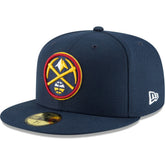 Navy Denver Nuggets Team 59FIFTY Fitted Hat sale | NBA
