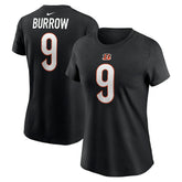 Cincinnati Bengals Joe Burrow Women's Player Name & Number T-Shirt | NFL Outlet