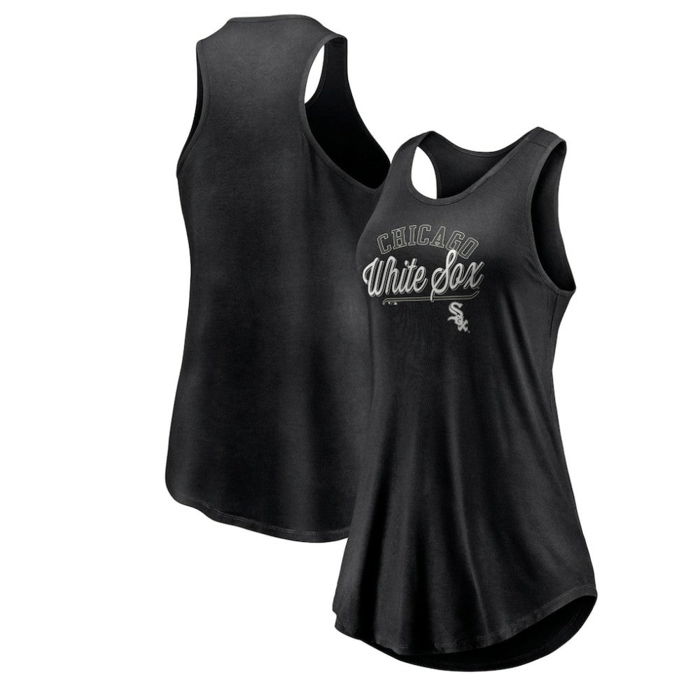 Chicago White Sox Fanatics Women's Simplicity Swing Racerback Scoop Neck Tank Top - MLB Tanks