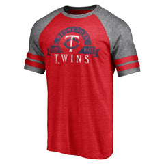 Minnesota Twins Fanatics Utility Two-Stripe Raglan Tri-Blend T-Shirt - MLB T-shirts
