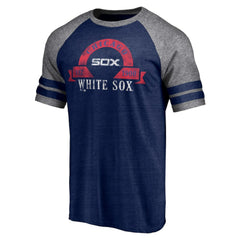 Chicago White Sox Fanatics Utility Two-Stripe Raglan Tri-Blend T-Shirt - MLB T-shirts