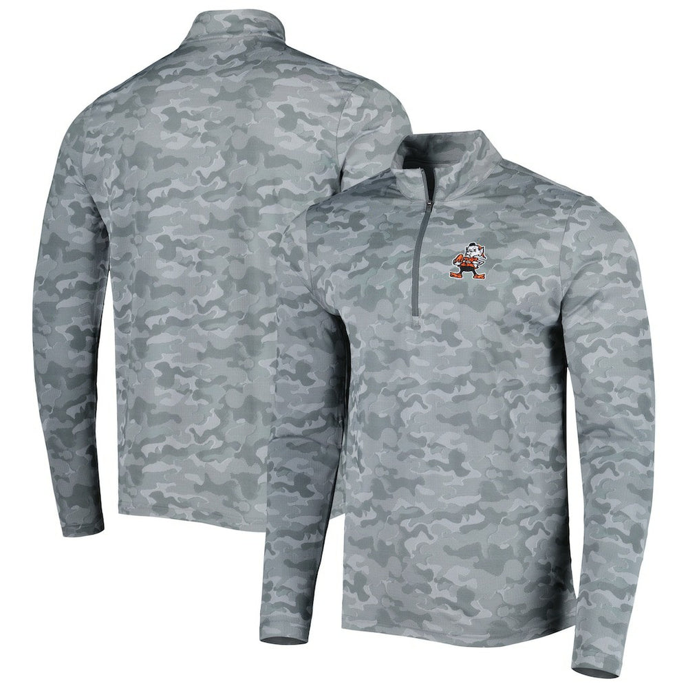 Cleveland Browns Antigua Brigade Throwback Quarter-Zip Top | NFL Online