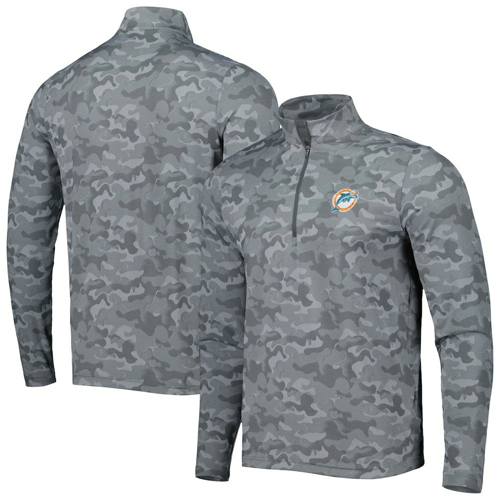 Miami Dolphins Antigua Brigade Throwback Quarter-Zip Top | NFL Discount