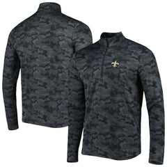 New Orleans Saints Antigua Brigade Quarter-Zip Sweatshirt | NFL Outlet