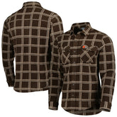 Cleveland Browns Antigua Industry Flannel Button-Up Shirt Jacket | NFL Near me