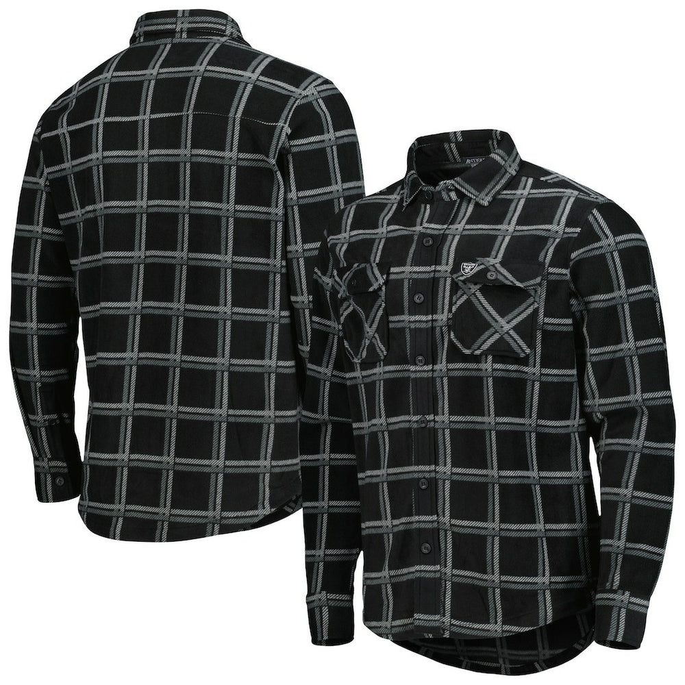 Las Vegas Raiders Antigua Industry Flannel Button-Up Shirt Jacket | NFL US