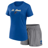 St. Louis Blues Fanatics Women's Script T-Shirt & Shorts Set - NHL Shorts