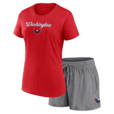 Washington Capitals Fanatics Women's Script T-Shirt & Shorts Set - NHL Shorts