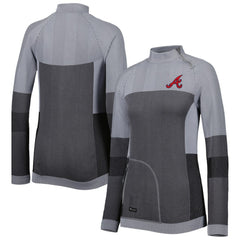 Atlanta Braves Levelwear Women's Verse Asymmetrical Raglan Tri-Blend Quarter-Zip Jacket - MLB Jackets