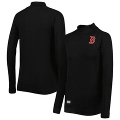 Boston Red Sox Levelwear Women's Verse Asymmetrical Raglan Tri-Blend Quarter-Zip Jacket - MLB Jackets