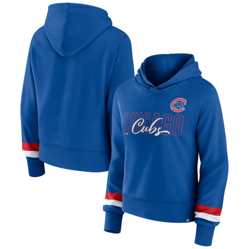 Chicago Cubs Fanatics Women's Over Under Pullover Hoodie - MLB Hoodies