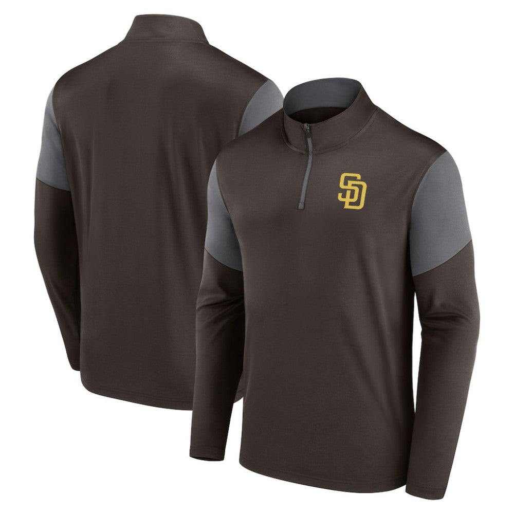 San Diego Padres Fanatics Logo Quarter-Zip Top - MLB Tops