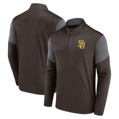 San Diego Padres Fanatics Logo Quarter-Zip Top - MLB Tops