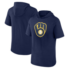 Milwaukee Brewers Fanatics Short Sleeve Hoodie T-Shirt - MLB Hoodies