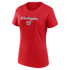 Washington Nationals Fanatics Women's Script T-Shirt & Shorts Combo Set - MLB Shorts