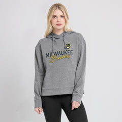 Milwaukee Brewers Fanatics Women's Script Favorite Lightweight Pullover Hoodie - MLB Hoodies