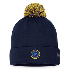 St. Louis Blues Fanatics 2023 NHL Draft Cuffed Knit Hat with Pom - NHL Hats
