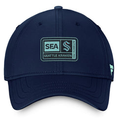 Seattle Kraken Fanatics Authentic Pro Training Camp Flex Hat – Deep Sea Blue - NHL Hats