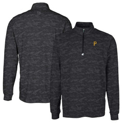 Pittsburgh Pirates Cutter & Buck Big & Tall Traverse Camo Print Stretch Quarter-Zip Pullover Top - MLB Pullover