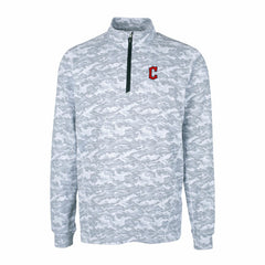 Cleveland Guardians Cutter & Buck Big & Tall Traverse Camo Print Stretch Quarter-Zip Pullover Top - MLB Pullover