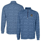 Milwaukee Brewers Cutter & Buck Big & Tall Traverse Camo Print Stretch Quarter-Zip Pullover Top - MLB Pullover
