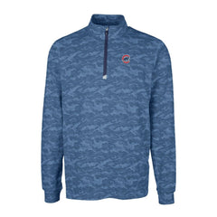 Chicago Cubs Cutter & Buck Big & Tall Traverse Camo Print Stretch Quarter-Zip Pullover Top - MLB Pullover