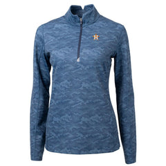 Houston Astros Cutter & Buck Women's Traverse Camo Print Stretch Quarter-Zip Pullover Top - MLB Pullover