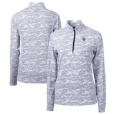 Minnesota Vikings Cutter & Buck Women's Traverse Camo Print Stretch Quarter-Zip Pullover Top | NFL Hot