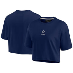 Dallas Cowboys Women's Elements Super Soft Boxy Cropped T-Shirt | NFL Hot