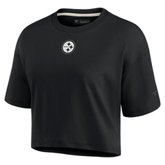 Pittsburgh Steelers Women's Elements Super Soft Boxy Cropped T-Shirt | NFL Hot