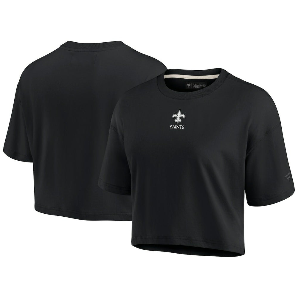 New Orleans Saints Women's Elements Super Soft Boxy Cropped T-Shirt | NFL Hot