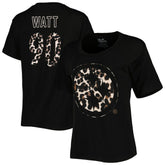 Pittsburgh Steelers T.J. Watt Majestic Threads Women's Leopard Player Name & Number T-Shirt | NFL Near me