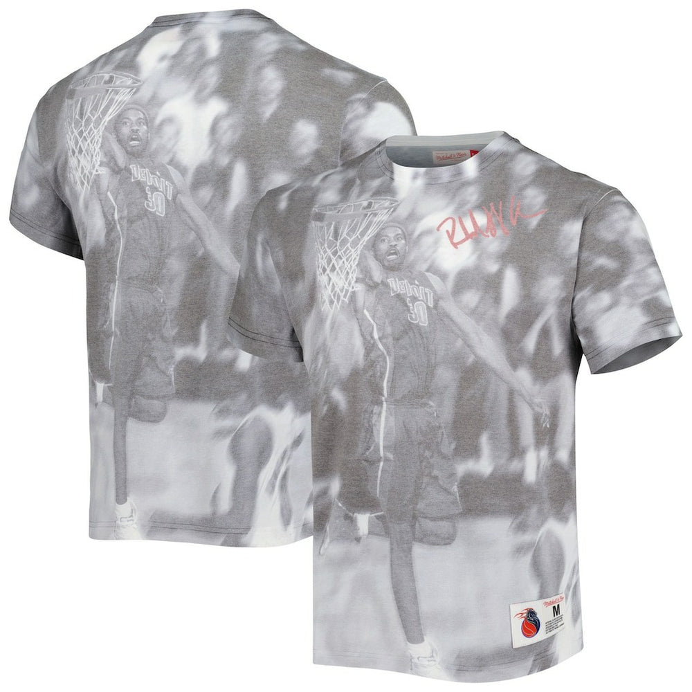 Heather Gray Rasheed Wallace Detroit Pistons Above The Rim T-Shirt sale | NBA